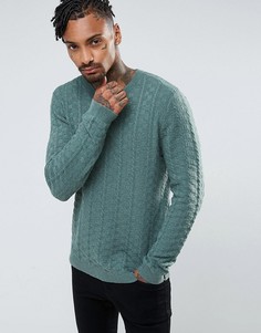 Сине-зеленый фактурный джемпер ASOS - Зеленый