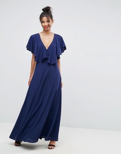 Мягкое платье макси с оборками ASOS - Мульти