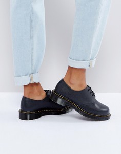 Кожаные туфли на плоской подошве со шнуровкой Dr Martens 1461 Premium - Черный