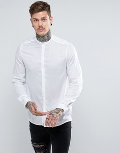 Прозрачная рубашка классического кроя с воротником на пуговице ASOS - Белый