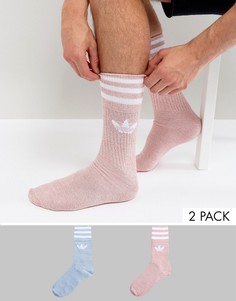 2 пары розовых носков adidas Originals BQ6022 - Розовый
