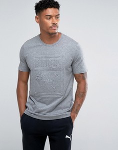 Серая футболка с тисненым логотипом Puma Archive 57450703 - Серый