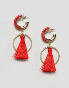 Серьги-подвески с кисточками ASOS - Золотой