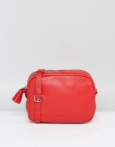 Кожаная сумка через плечо с кисточкой Made - Красный