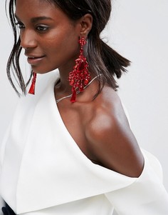 Крупные серьги ASOS - Красный