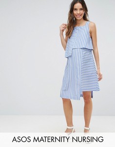 Платье в полоску ASOS Maternity NURSING - Синий