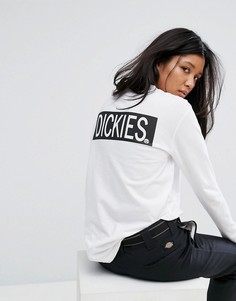 Оверсайз-лонгслив с принтом на спине Dickies - Белый