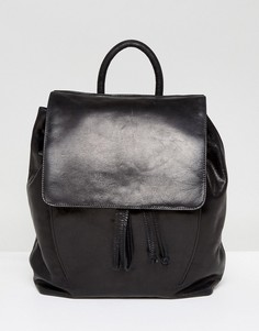 Кожаный рюкзак с завязкой Urbancode - Черный