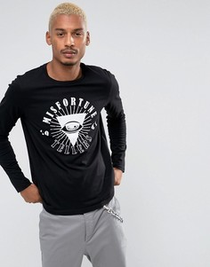 Лонгслив с принтом ASOS - Черный
