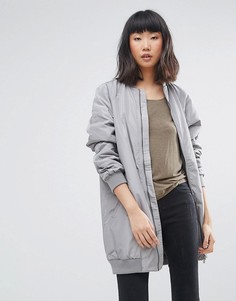 Длинный бомбер Moss Copenhagen - Серый