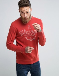 Свитшот с выбеленным принтом Jack &amp; Jones Vintage - Красный