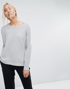 Трикотажный джемпер с длинными рукавами Selected - Серый