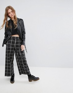 Широкие брюки в клетку Monki - Мульти