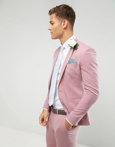 Розовый приталенный пиджак ASOS - Светло-серый