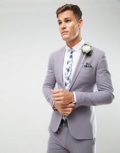 Сиреневый приталенный пиджак ASOS - Фиолетовый