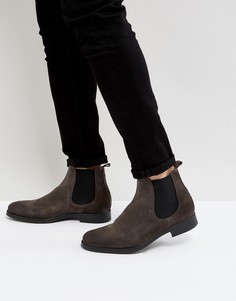 Серые замшевые ботинки челси Selected Homme Oliver - Серый