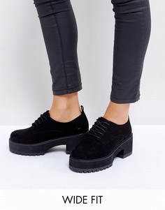 Туфли на шнуровке для широкой стопы ASOS OMEGA - Черный