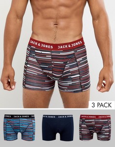 Набор из 3-х боксеров-брифов в полоску Jack &amp; Jones - Мульти