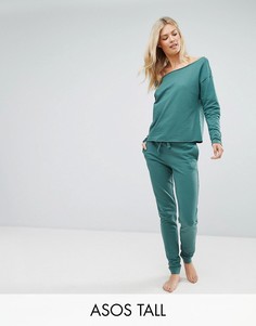 Джоггеры с необработанным краем ASOS TALL - Зеленый