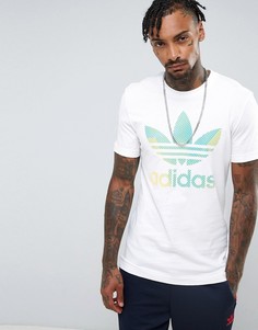 Белая футболка с логотипом-трилистником adidas Originals BQ7927 - Белый