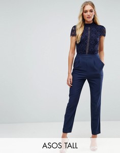 Комбинезон с кружевным топом ASOS TALL - Темно-синий