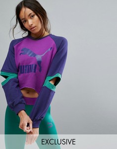 Свитшот с вырезами Puma эксклюзивно для Asos - Фиолетовый