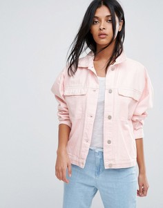 Розовая джинсовая оверсайз-куртка Waven Karin - Розовый
