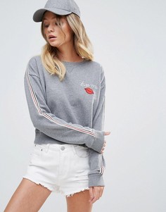 Свитшот с круглым вырезом и логотипом Tommy Hilfiger Denim - Серый