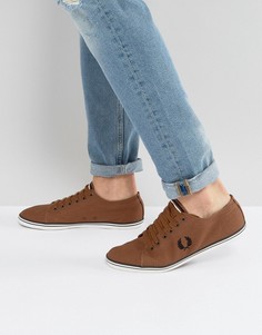 Светло-коричневые саржевые кеды Fred Perry Kingston - Рыжий