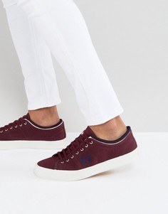 Красные парусиновые кеды с отделкой на манжетах Fred Perry Kendrick - Красный