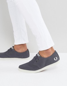 Серые саржевые кроссовки Fred Perry Byron - Серый