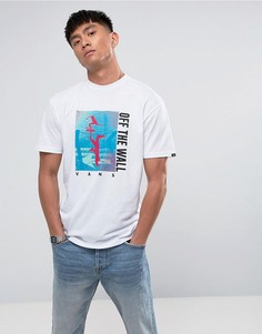 Белая футболка с принтом Vans Above Chima VA36FJWHT - Белый