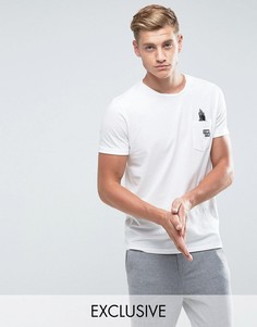 Футболка с вышивкой на кармане Jack &amp; Jones Originals - Белый