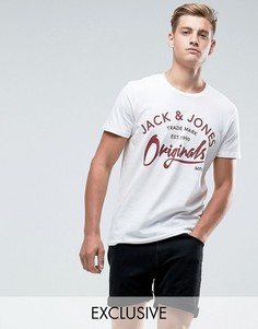 Футболка с принтом Jack &amp; Jones Originals - Белый