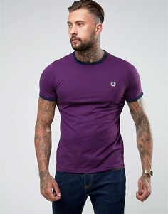 Фиолетовая футболка узкого кроя Fred Perry Sports Authentic Ringer - Фиолетовый
