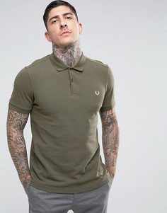 Оливковая облегающая футболка-поло Fred Perry - Зеленый