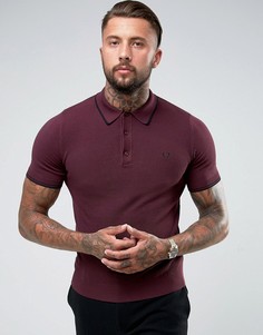 Бордовая трикотажная футболка-поло Fred Perry - Красный