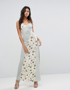Платье макси на бретелях с принтом Boohoo - Мульти
