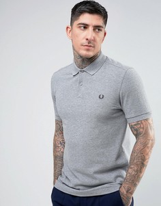Серое узкое поло Fred Perry - Серый