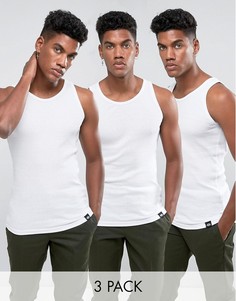 Набор из 3 белых маек Dickies Proof - Белый