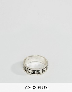 Серебристое кольцо ASOS PLUS - Серебряный