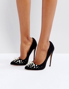 Черные туфли-лодочки с искусственным жемчугом Public Desire Mayfair - Черный
