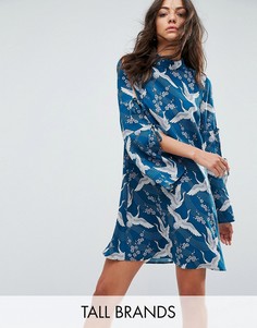 Свободное платье с принтом Glamorous Tall - Зеленый