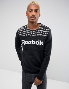 Черный свитшот с принтом Reebok BQ2566 - Черный