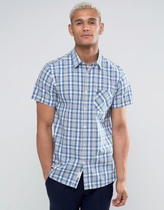 Клетчатая рубашка классического кроя с короткими рукавами Jack Wills - Синий