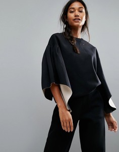 Топ с расклешенными рукавами Ted Baker - Черный