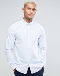 Голубая оксфордская рубашка классического кроя с полосками Jack Wills - Синий