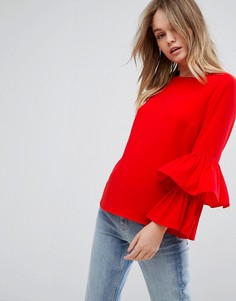 Топ с рукавами-оборками Vero Moda - Красный
