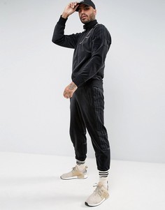 Черные велюровые джоггеры adidas Originals Challenger BR2167 - Черный