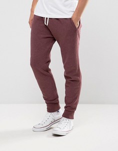 Бордовые узкие джоггеры с манжетами Abercrombie &amp; Fitch - Красный